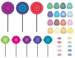 colorful candy lollipops drawing