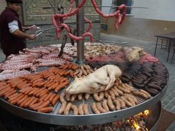 Tasty roasted sausages