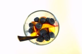 fruit salad in glass