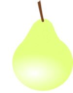 shiny green pear, illustration