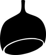 Black big australian fruit seed clipart