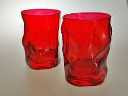 red glasses