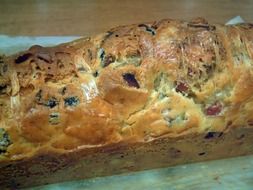 closeup view of bakery of Olive salty sponge cake