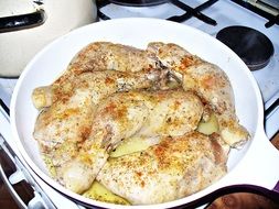 pickled chicken in bowl