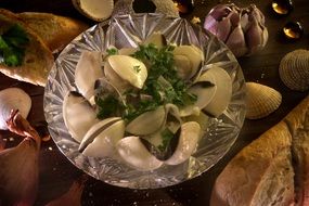 mussels on a plate