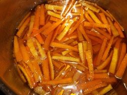 candied orange peel in syrup