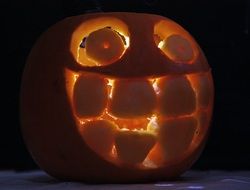 glowing pumpkin for halloween