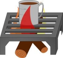 Campfire for the barbecue clipart