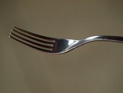 metal fork closeup