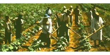 picture of farmers on a rural field