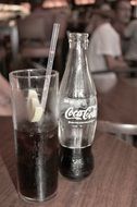 coca cola from a glass bottle