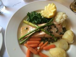 tasty and fresh salmon food