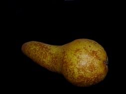 pear on black background