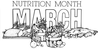 nutrition month march clip art vector drawing