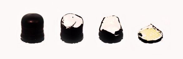 isolated chocolate marshmallows