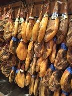 hanging ham in Majorca, Spain