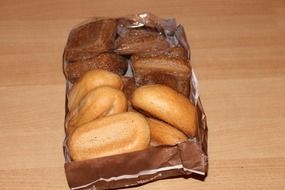 Bread products in a box