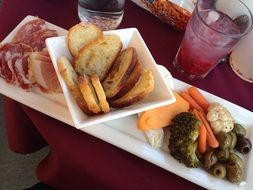 variety of snacks on one big plate