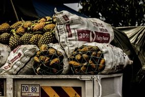 pineapple and potato bags