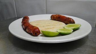 roasted sausages on plate