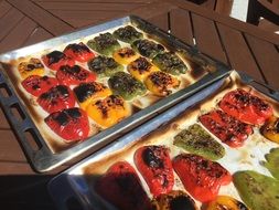 baked colored pepper