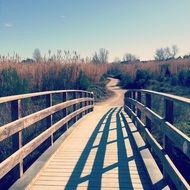 wooden river bridge