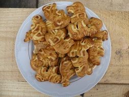 brown cookies on a plate
