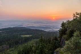 panoramic view of the green valley