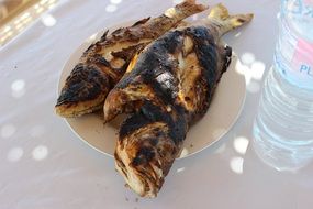 fried fish on the table in the hotel