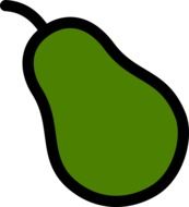 drawing of green pear