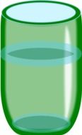 green glass of water as an illustration