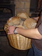 delicious breads in a basket