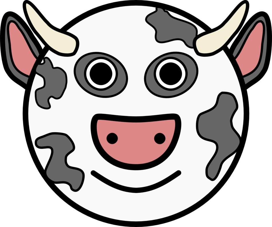 Face of the cow clipart