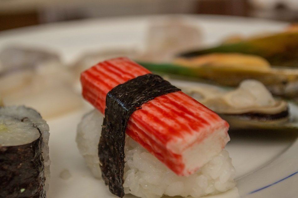sushi with crab stick