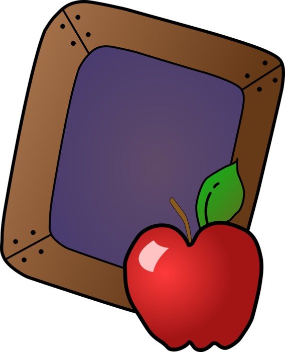 drawing of ripe apple and tray