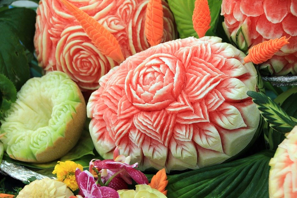 watermelon and melon as a decor