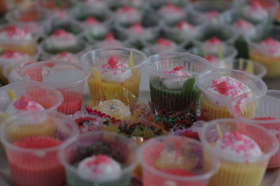 desserts in glasses at the party