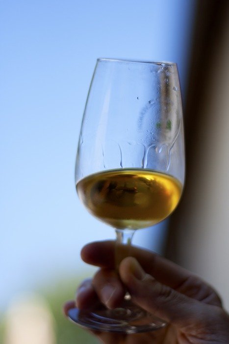 glass with wine