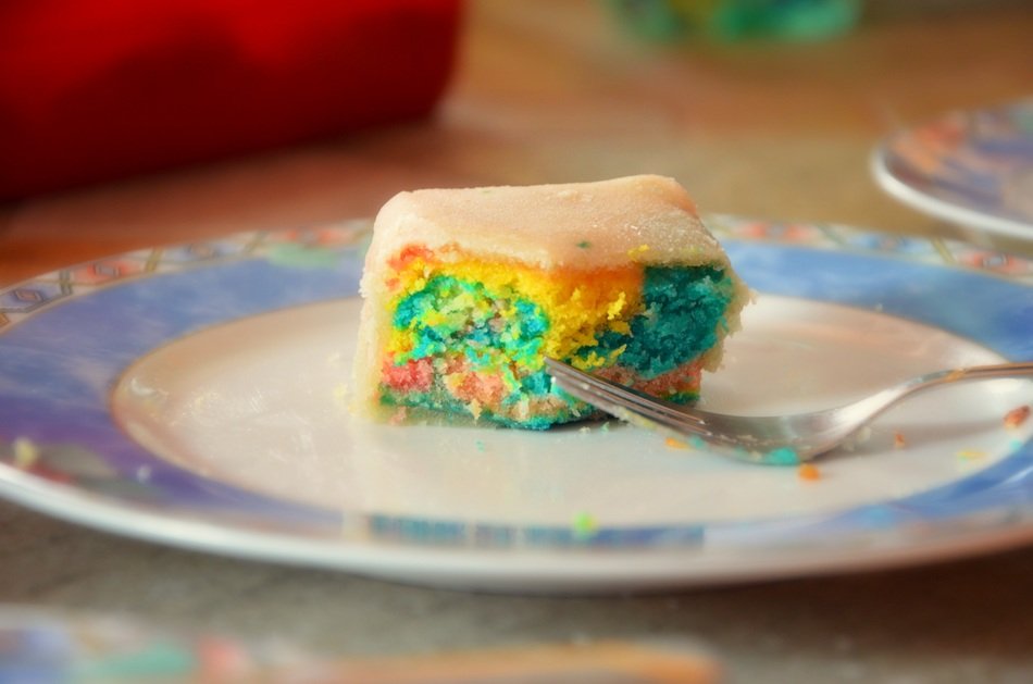 tasty rainbow birthday cake