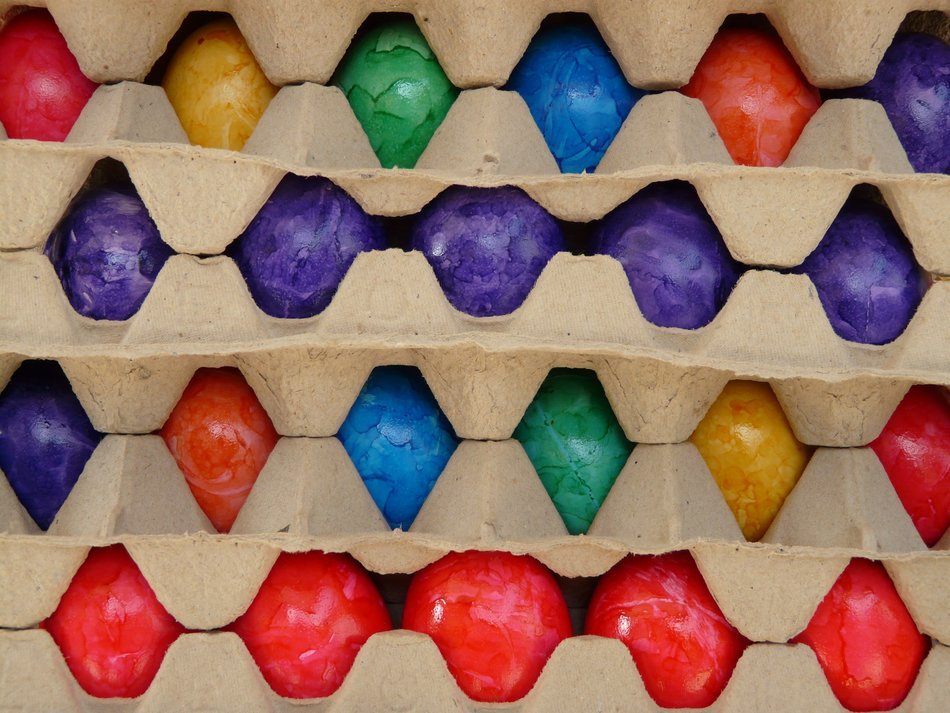 Easter colorfu eggs