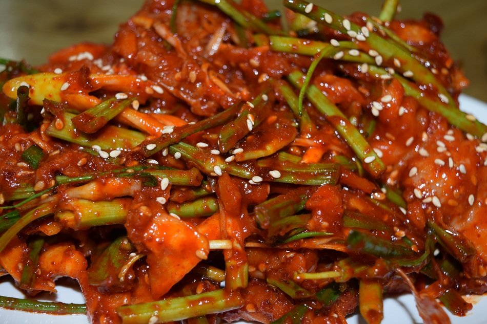 fried vegetables in tomato souce