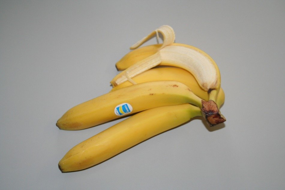 bananas on a gray background