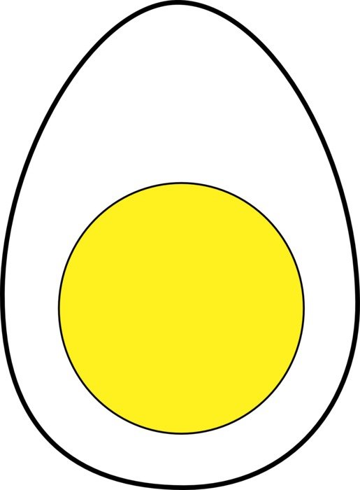 egg with yolk as a graphic image