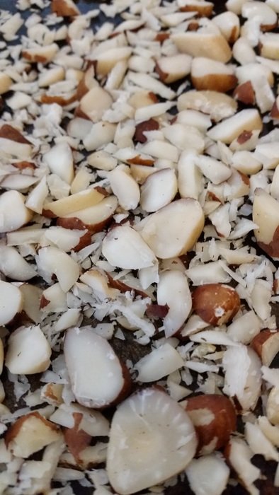 chopped brazil nuts, background
