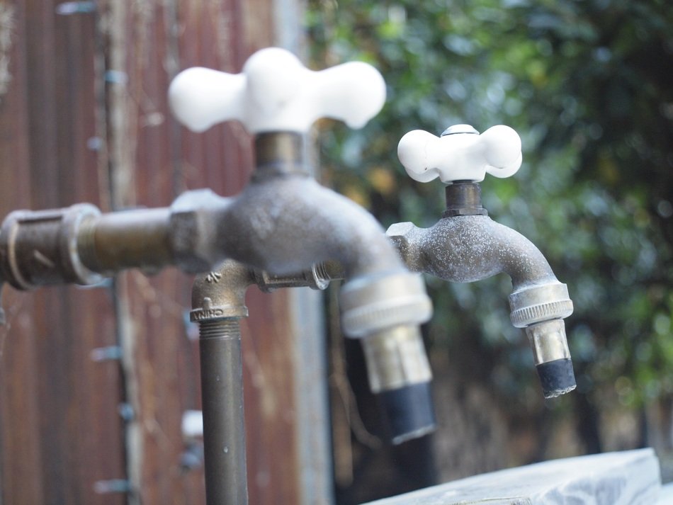 old metal faucet