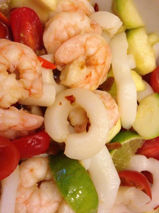 dainty shrimp and squid