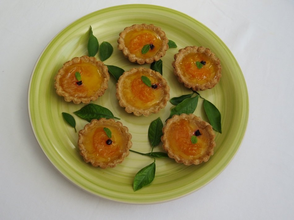 pastry with tangerines