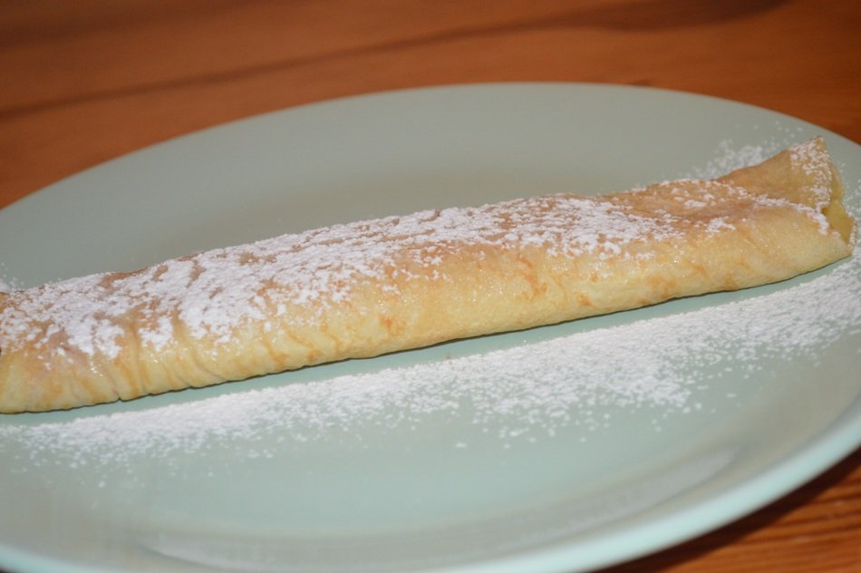 pancakes on white dish