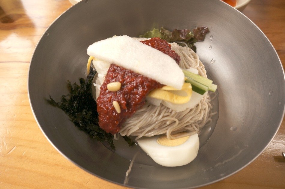 Korean noodles with egg