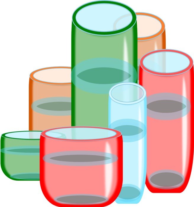 glasses with water